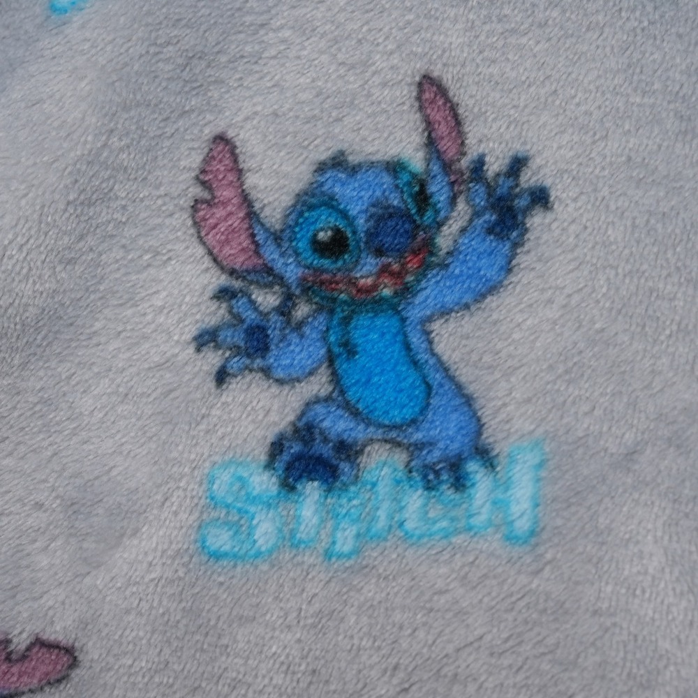 Disney Lilo & Stitch Womens Large Gray Fuzzy Fleece Crewneck Sweatshirt - Picture 7 of 14